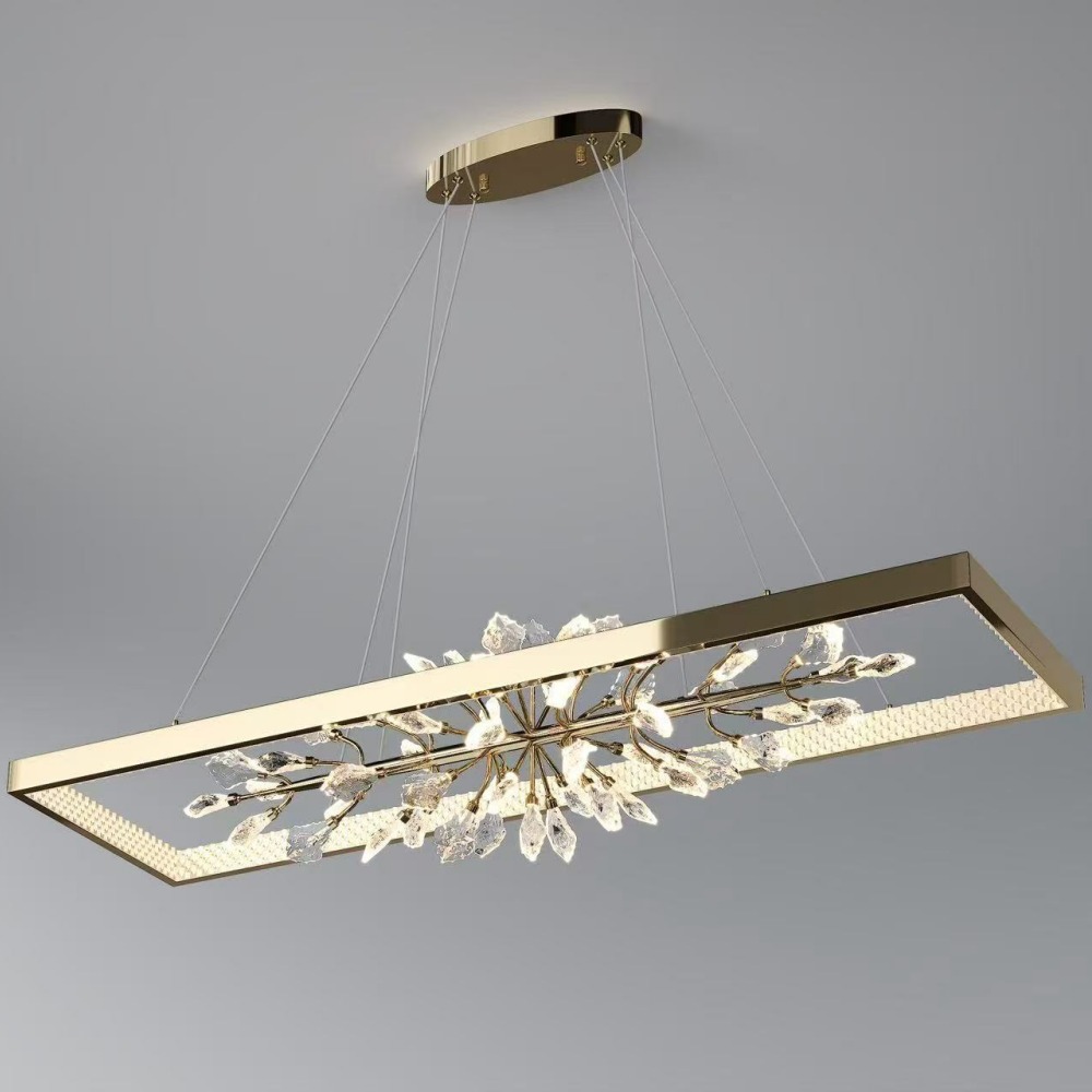 Brushed Nickel Crystal LED Chandelier L1200mm (1)