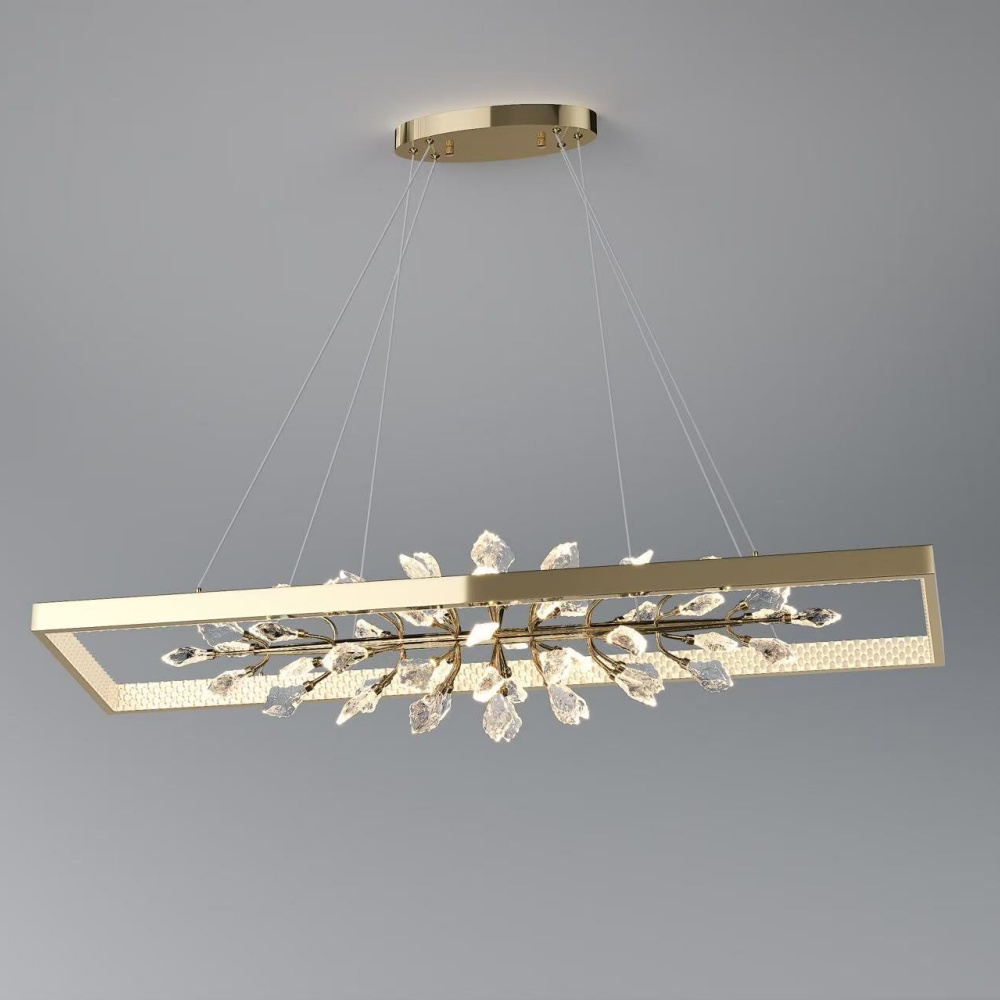 Brushed Nickel Crystal LED Chandelier L1200mm (2)