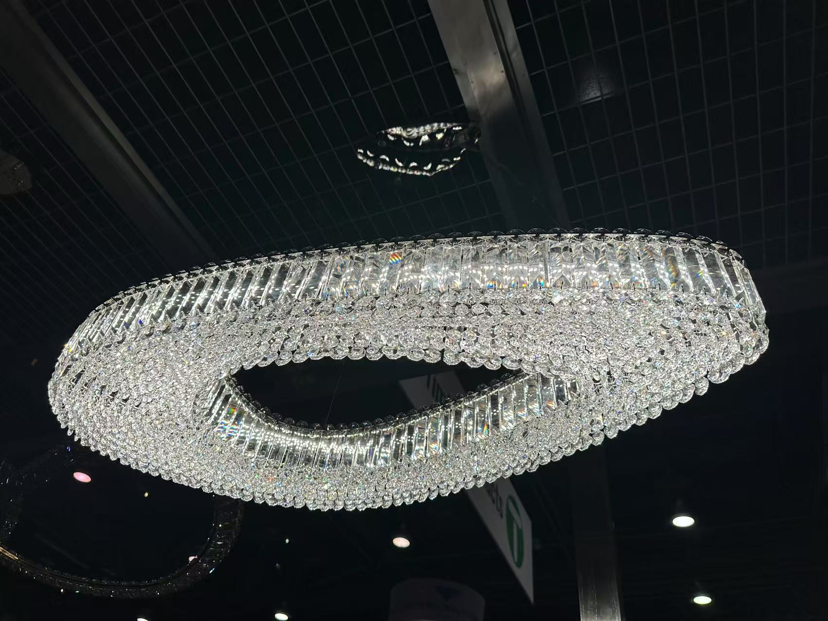 Chrome Crystal Floor Lamp LED