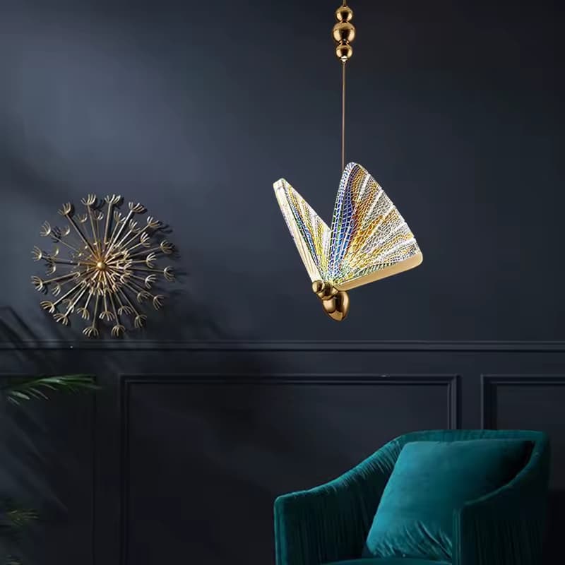 Enamel Butterfly Cascade Chandelier – Artistic Hand-Painted Motif – LM7115 (5)