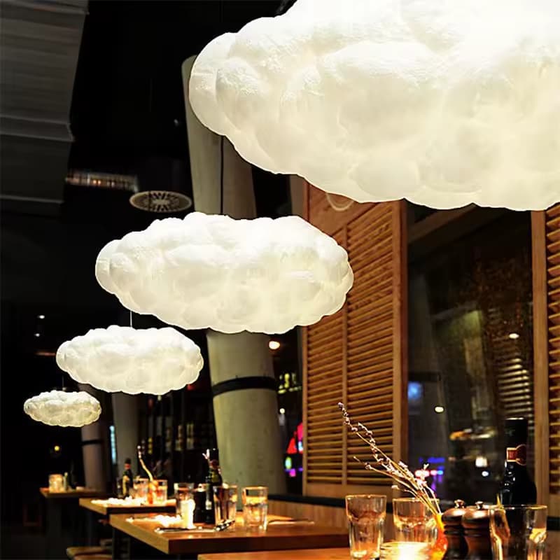 Floating Cloud Cluster Pendant Set – Multi-Light Installation Art – LM7108 (2)