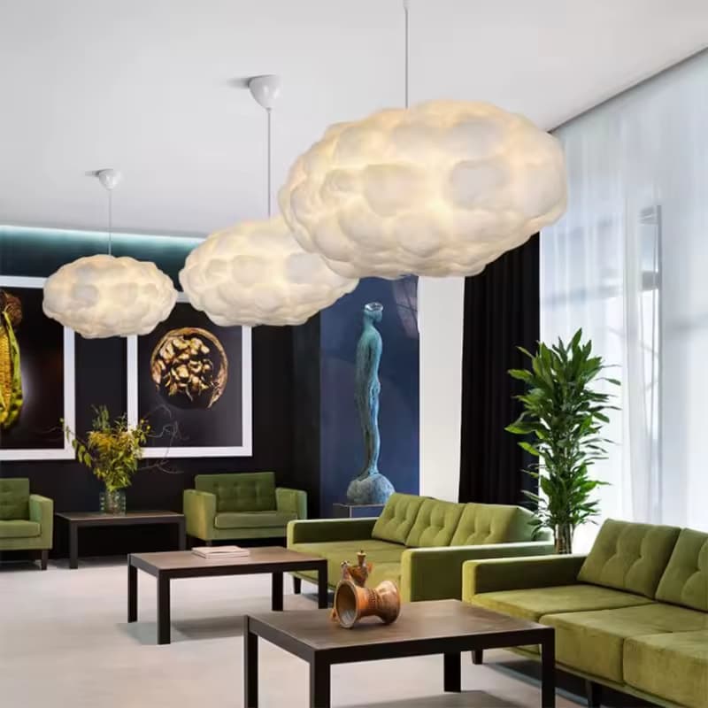 Floating Cloud Cluster Pendant Set – Multi-Light Installation Art – LM7108 (3)