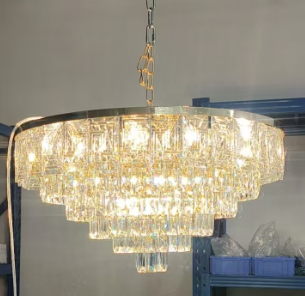 Gold Crystal Round Chandelier D600mm