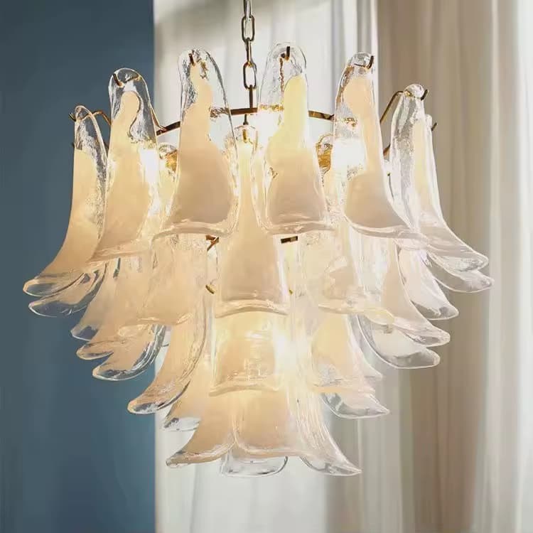 Hand-Blown Glass Bellflower Chandelier – Organic Artisan Design-LM7101 (1)