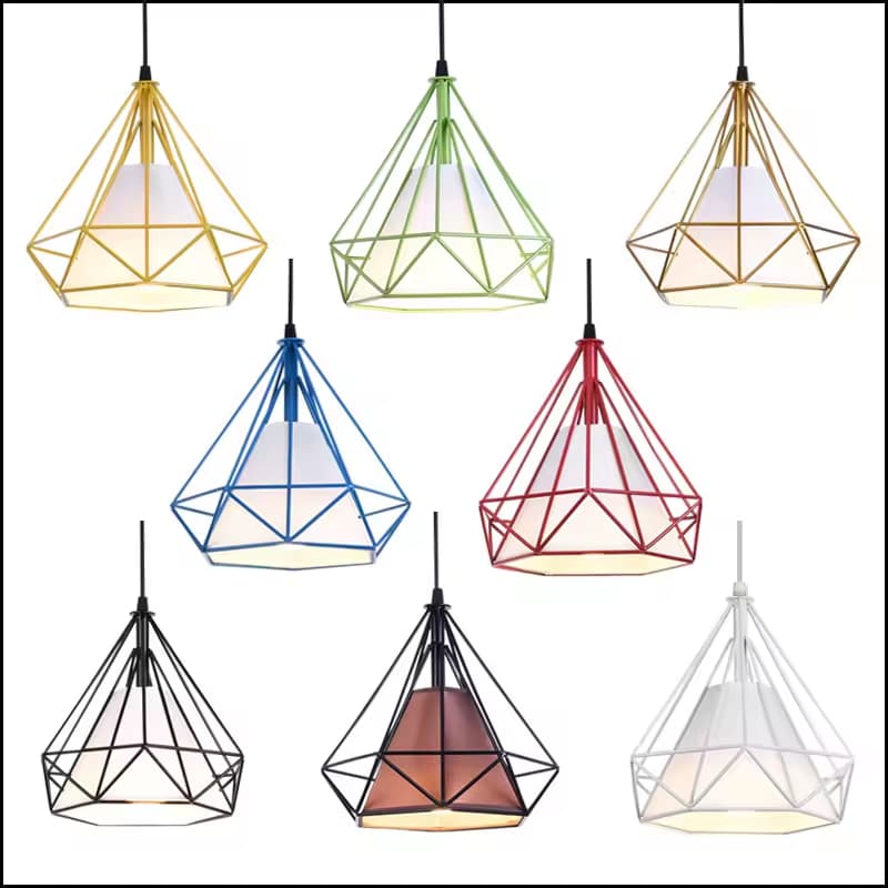 Industrial Rope Cage Chandelier – Triple-Head Linear Fixture – LM7109 (2)