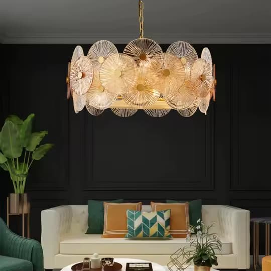 Radiant Sunburst Chandelier – Layered K9 Crystal Statement Piece-LM7102 (2)