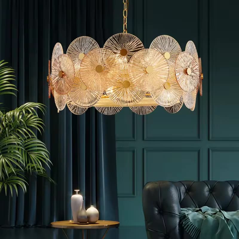 Radiant Sunburst Chandelier – Layered K9 Crystal Statement Piece-LM7102 (3)